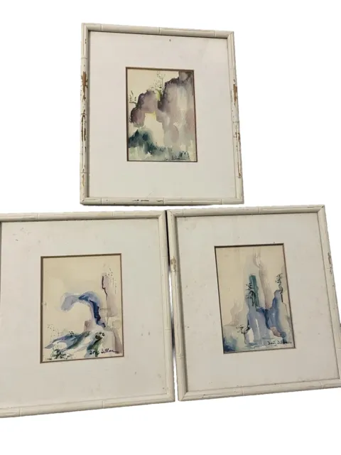 Doris Dillon/3 Watercolors Framed & Signed