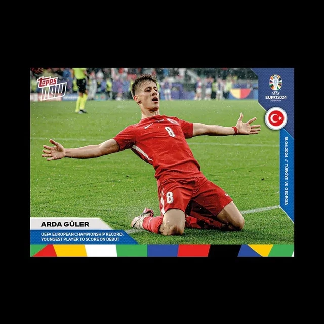 Carte Topps Match Attax Euro 2024 Arda Güler Turquie TUR13, état Proche Neuf