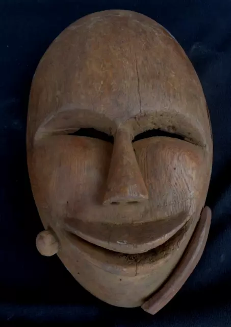 Tribal Art fine Inuit  mask wood  34 cm