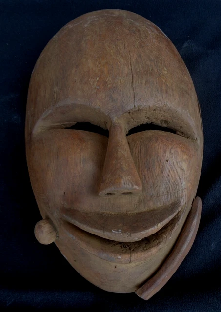 Tribal Art fine Inuit  mask wood  34 cm