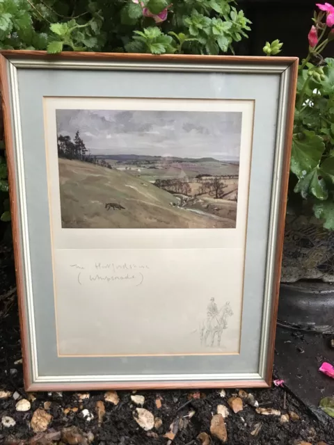 Vintage Lionel Edwards 1920’s Print-The Hertfordshire Whipsnade Hunt-26x34cm