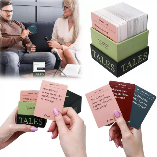 150pcs Tales Life Story Interview Kit Cards Get to Know Parents and Grandparents