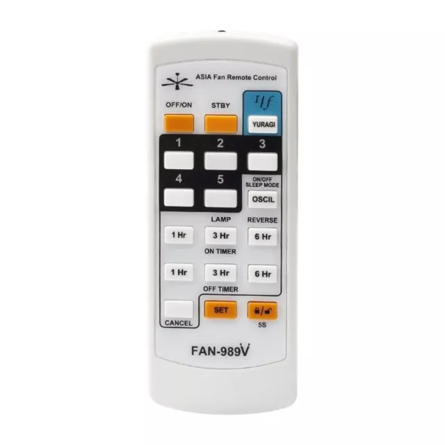 FAN-989V Replacement Fan Remote Control Controller Universal Without Voice