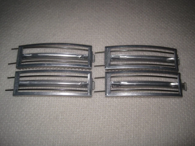 4 Vintage TRU-WAVE Aluminum Metal Hair Wave Clip Patent Oct 1926