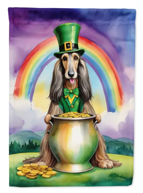 Afghan Hound St Patrick's Day Flag Canvas House Size DAC5466CHF