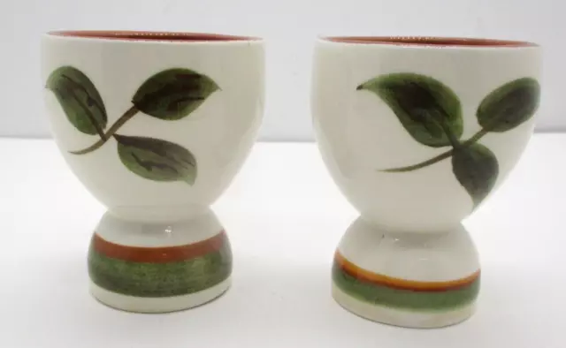 2 Vintage Stangl Pottery Orchard Song Egg Cups