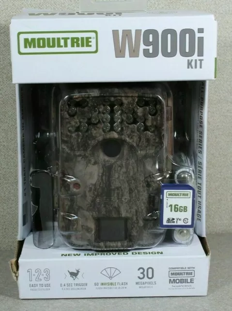 BRAND New Moultrie W900i Kit Deer Game Trail Camera Cam, 30 Megapixels