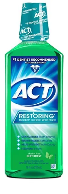 ACT Restoring Anticavity Fluoride Rinse, Mint Burst, 18 oz