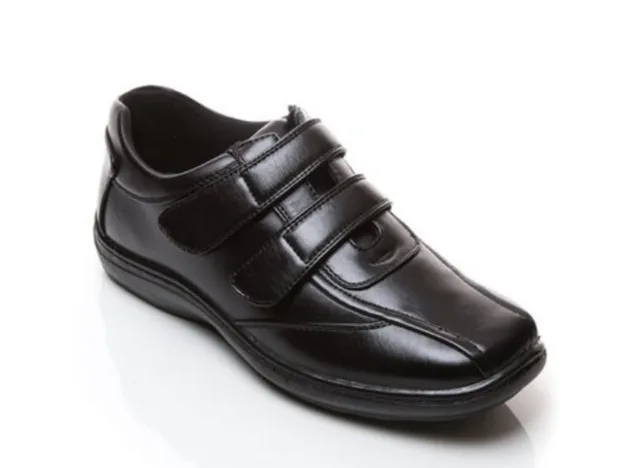 CUSHION WALK Mens Black Tan Casual Wear Leather Shoes Comfort Soft