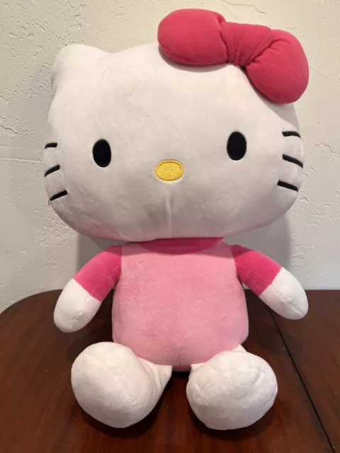 Hello Kitty Plush 22” Extra Large White With Pink Bow Sanrio