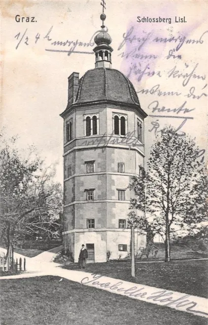 685130) AK Schloßberg Lisl. Graz Steiermark gelaufen 1906