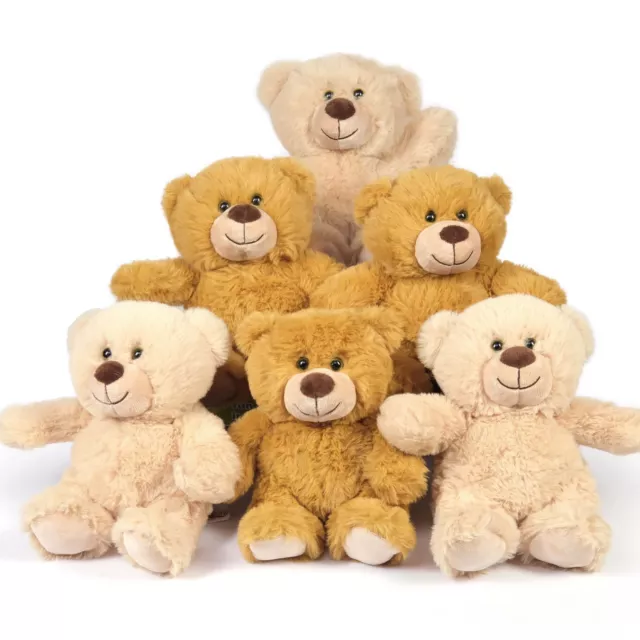 10" Teddy Bears Bulk 6 Packs Teddy Bear Stuffed Animals Plush Toys Gift for Kids
