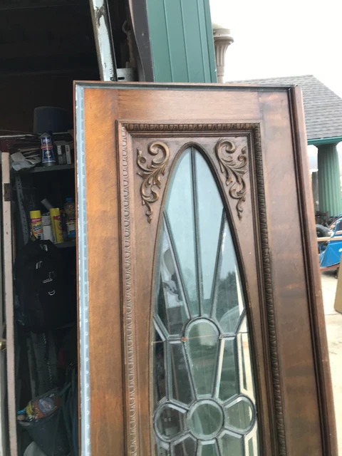 An 525 Antique All Beveled Glass Oval Entrance Door 26 X 81 2