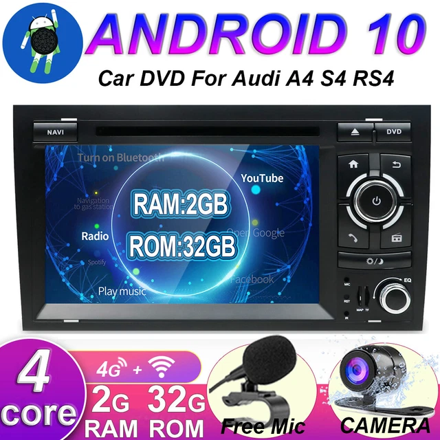 Autoradio pour Audi A4 S4 RS4 B9 B7 EXEO SEAT  Android 10 GPS Navi CD/DVD DAB+