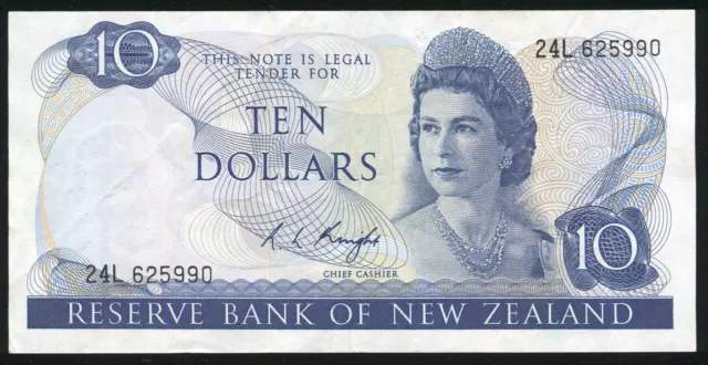 New Zealand - $10 - Knight - 24L 625990 - Fine