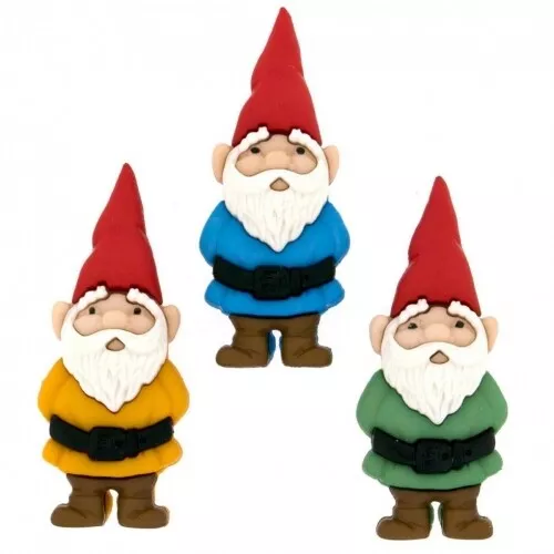 Dress It Up Garden Gnomes Buttons  - per pack