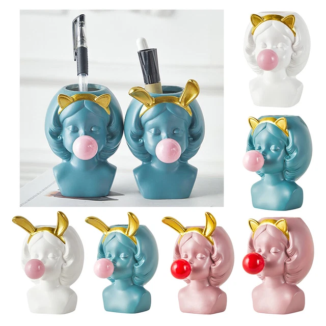 1pc Cartoon Mädchen Blumentopf Home Desktop Dekor Sukkulente Pflanzer Vase