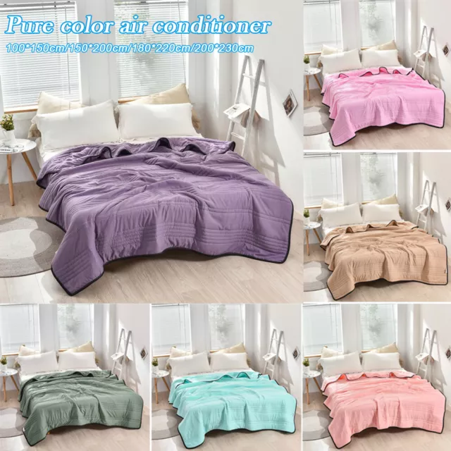 Summer Cooling Blankets Smooth Air Condition Comfort Lightweight Thin Quilt