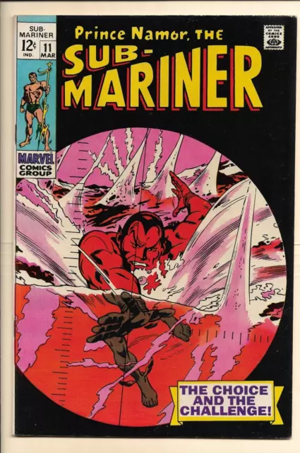 Prince Namor the Sub-Mariner #11 VF (1969) Classic Gene Colan cover!