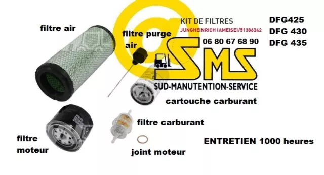 JUNGHEINRICH 51386242 KIT ENTRETIEN FILTRE 1000 Heures DFG 425 430 435