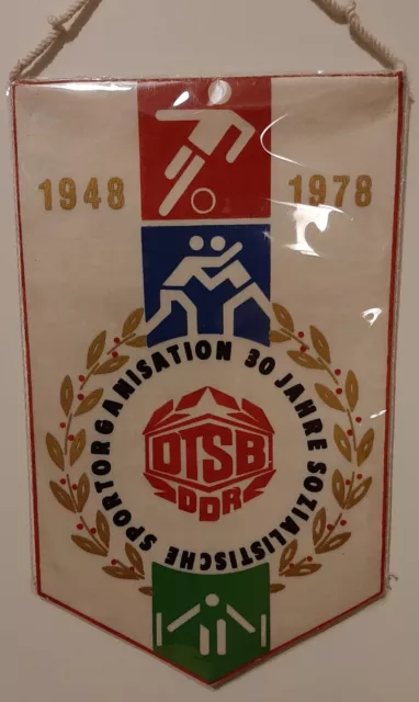 30 Jahre Sozialistische Sportorganisation DTSB Wimpel DDR Fussball Oberliga rar