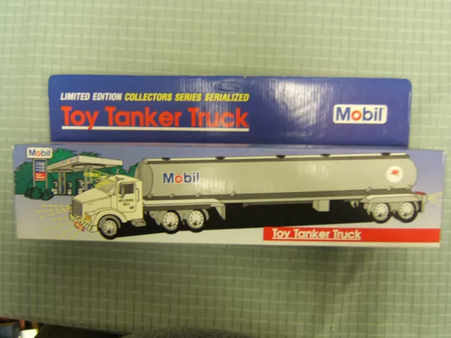 Mobil Toy Tanker Truck 1993 NIB Lights and Horn Serialized Limited Edition