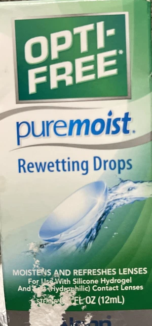 Opti-Free Puremoist Rewetting Drops 0.4 Oz EXP 9/23 Box damage But Sealed! Save!