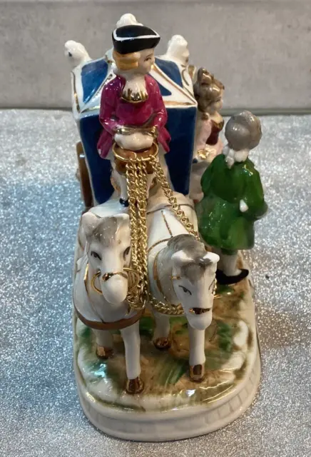 Antique German Porcelain Figurine – Horse Carriage 2