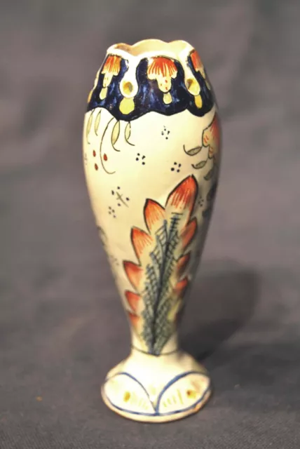 VASE SOLIFLORE CERAMIQUE DESVRES Mont Saint Michel GM GEO MARTEL 1920 11,5cm