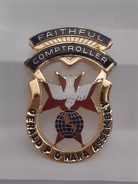 Knights of Columbus KofC 4th Degree Assembly Medal - FAITHFUL COMPTROLLER Pin #2