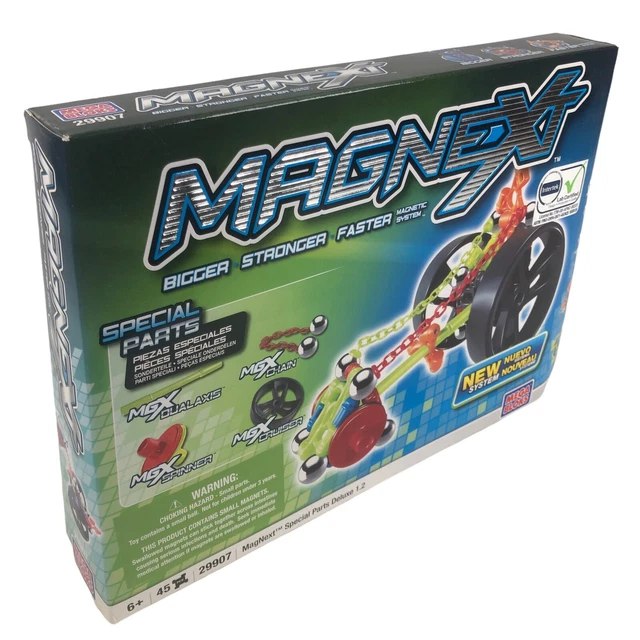 Mega Bloks Magnext Special Gears Deluxe 1.2 29907 Intertek Building Toy 45 Pcs