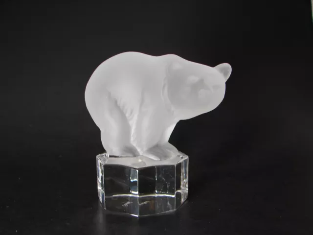 Goebel Crystal Clear and Frosted Grizzly Bear Figurine Paperweight Germany