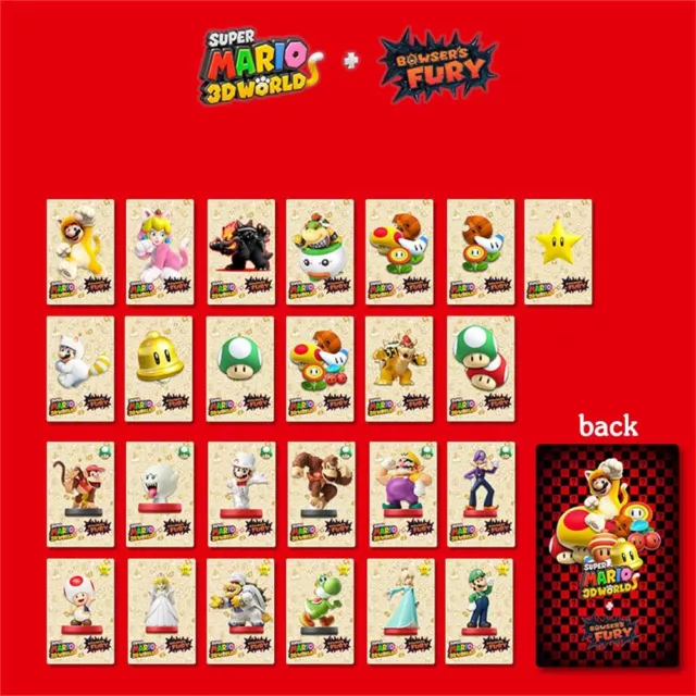 Mario Kart 8 Deluxe NFC PVC Amiibo Cards Mii Racing Suit w/ New Switch Systems 3