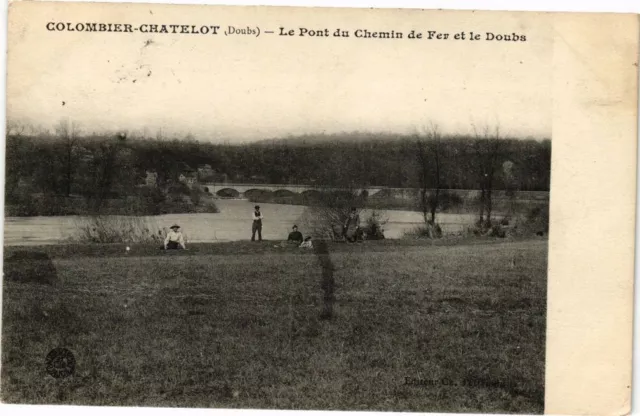 CPA COLOMBIER-Chatelot - Le Pont du Chemin de Fer et le DOUBS (182863)