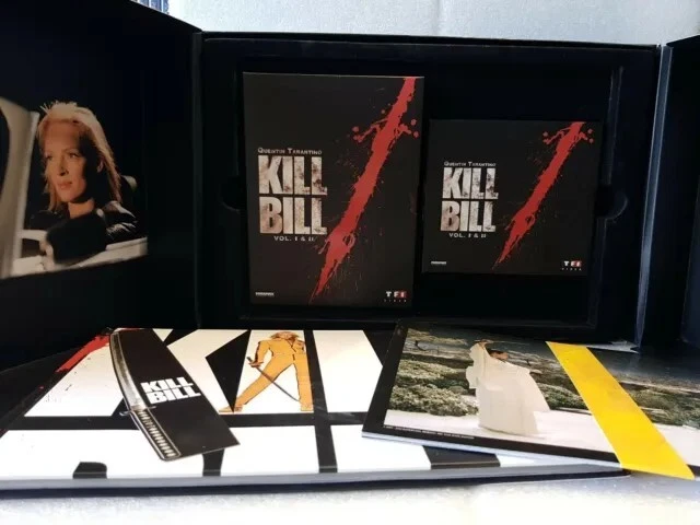 Coffret DVD 2001 Kill Bill Vol. 1 et 2 Tarantino Collector DVD CD livre photos