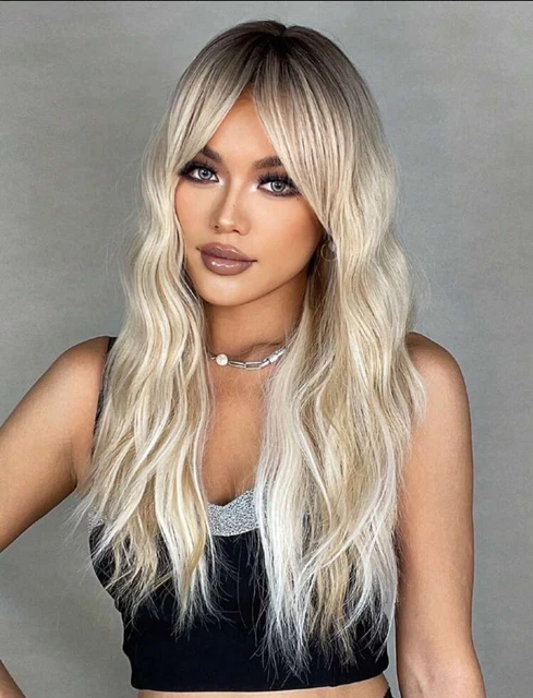 Perruque Synthétique Blonde Dorée Longue Lisse - Bonnet Moyen + 4 Bonnets Gratuits - Neuf