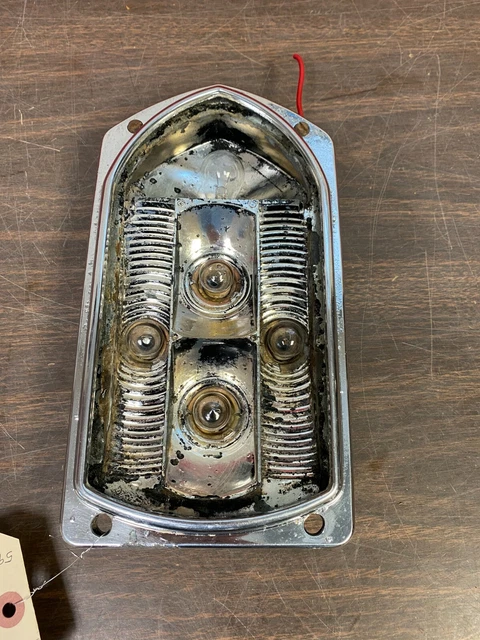 ANTIQUE GUIDE BUS Fire Truck Stop Turn Signal Housing Bezel Assembly ...