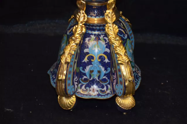 Cloisonné Kaminuhr-China, Damenportraits, batteriebetrieben, 40cm 3