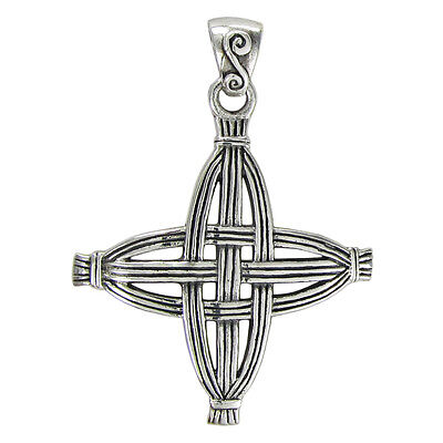 Sterling Silver Saint Brigid's Cross Celtic Irish Druid Goddess Pendant Jewelry