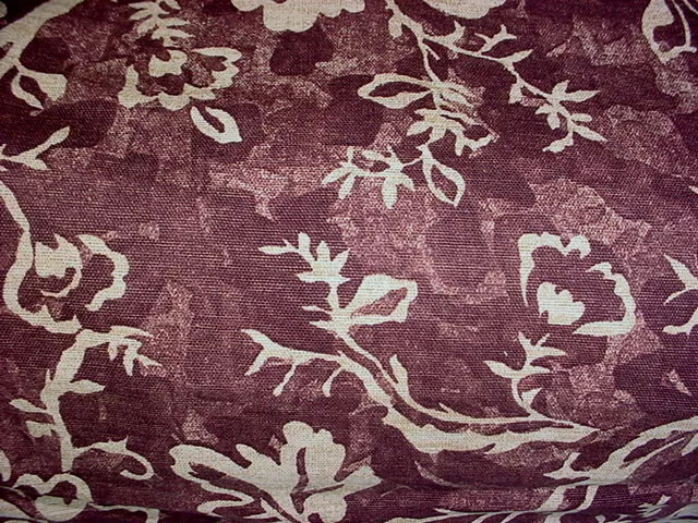 14-1/8Y Kravet Lee Jofa Mulberry Cream Floral Printed Linen Upholstery Fabric 3