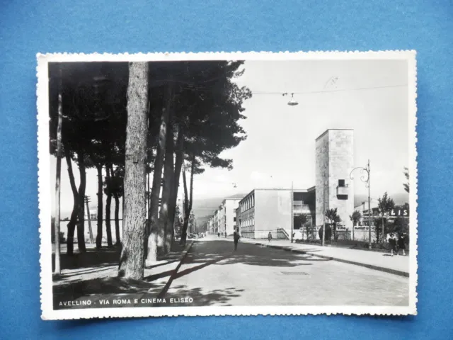 Cartolina Avellino - Via Roma e Cinema Eliseo - 1958