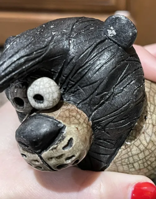 Südafrika handgefertigte verrückte Ton Raku Keramik Löwe Figur 12