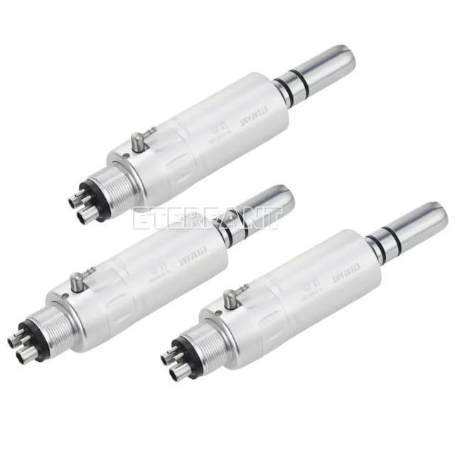 3xDental 1:1 Inner Water Spray Air Motor Slow Speed Handpiece Push Button 4Hole