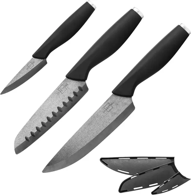Set coltelli ceramica cucina professionali | Coltelli ceramica Nera | Coltelli c