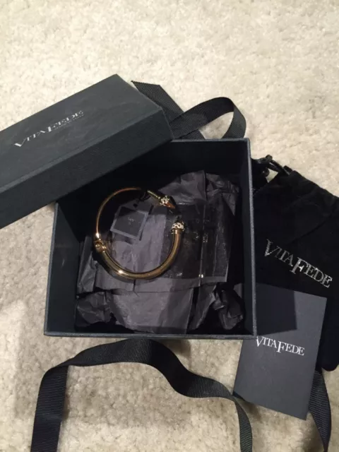 Vita Fede mini Titan Crystal Bracelet 24K ROSE GOLD Small - NIB 3