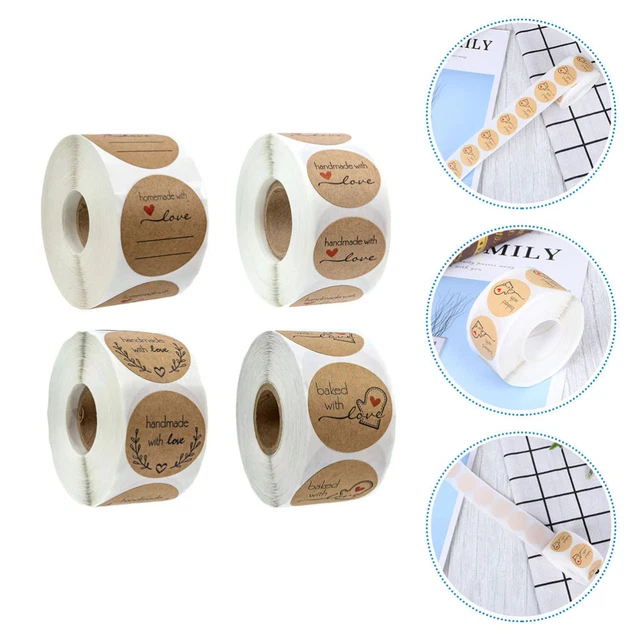 christmas label stickers Danke Aufkleber Kraft Papier: Runde Abdichtung Aufklebe