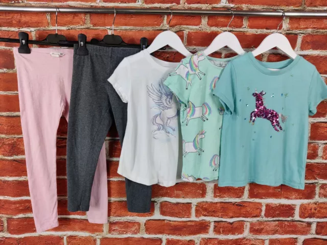 Girls Bundle Age 6-7 Years Next Gap H&M Leggings Top T-Shirt Unicorn Kids 122Cm