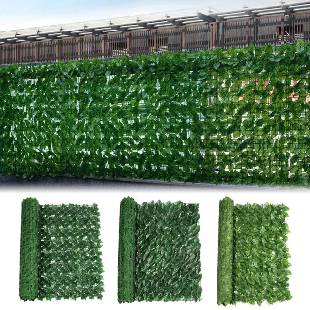 3m 6m Artificial Ivy Leaf Hedge Roll Privacy Fence Screen Wall Landscape Screen