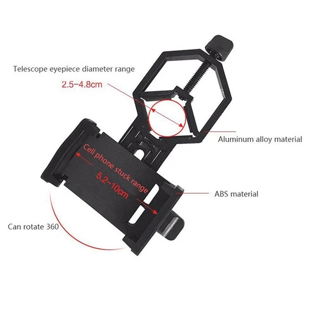 Adaptador de montaje telescópico teléfono de observación móvil cámara celular