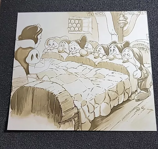 1938 Snow White Photo Scene in Disney Animation "Snow White & the Seven Dwarfs"